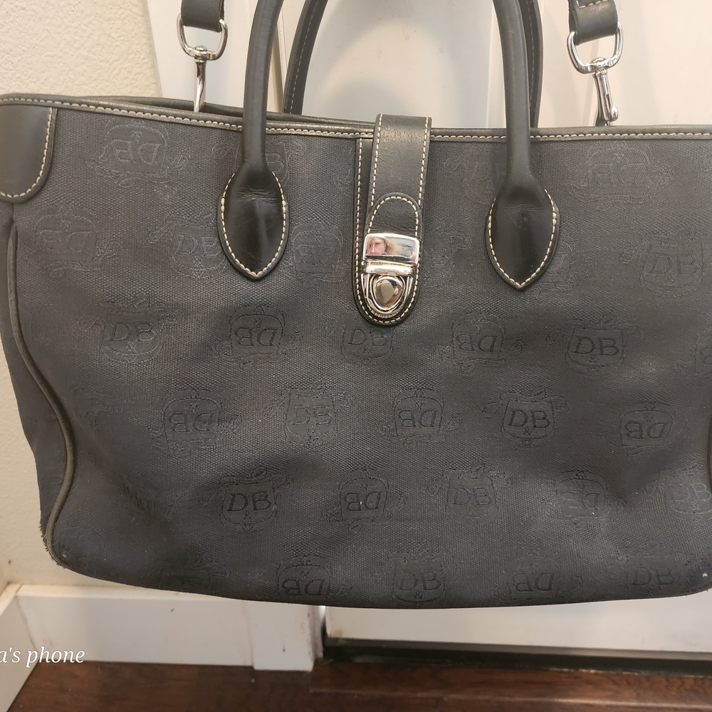 Dooney And Bourke Gray Handbag with Silver Accents